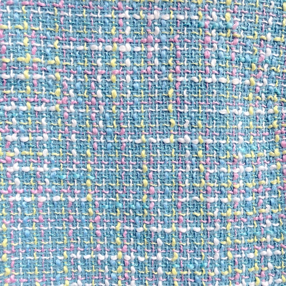 Chicwish NWOT heavy tweed baby blue light blue dress with white collar - Picture 4 of 5